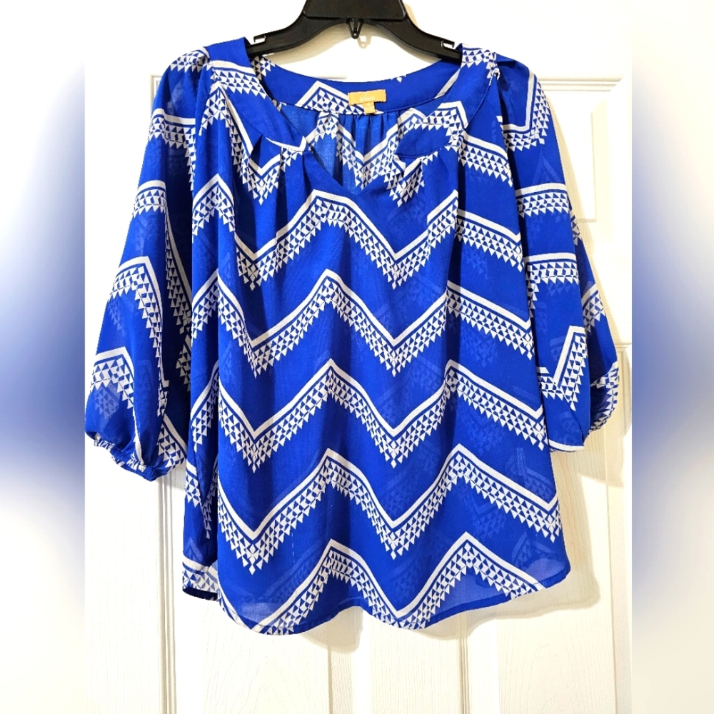 Women's electric blue blouse by Takara